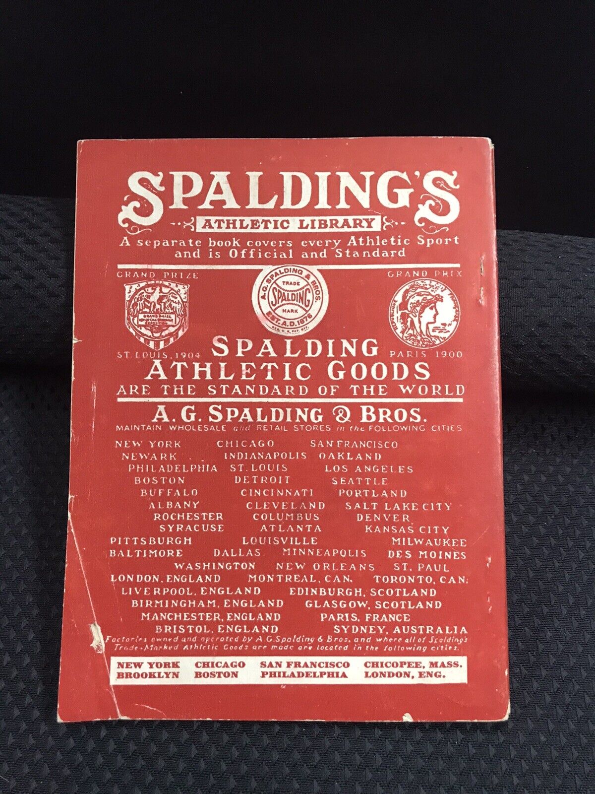 SPALDING “The Care Of The Body” Handbook 1923 Red Cover Series 100 pages +