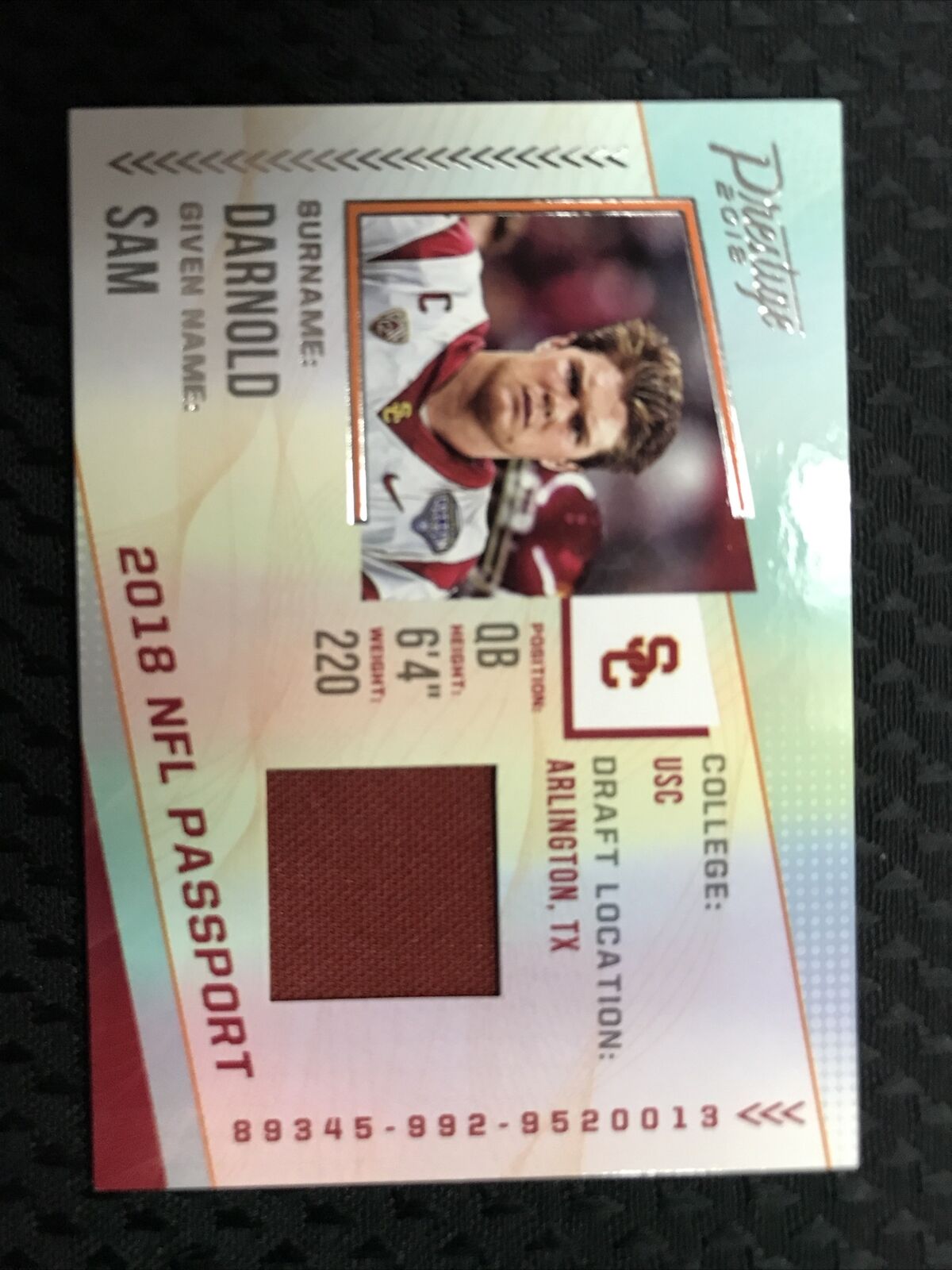 2018 Panini Prestige NFL Passport Sam Darnold #PP-SD Rookie RC