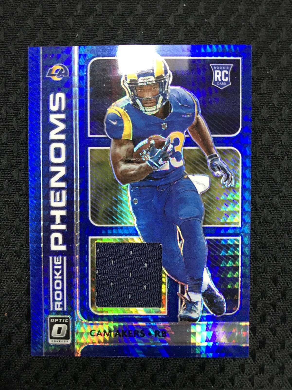 CAM AKERS 2020 Donruss Optic Rookie Phenoms Blue Hyper Prizm SP Jersey –  Boxseat