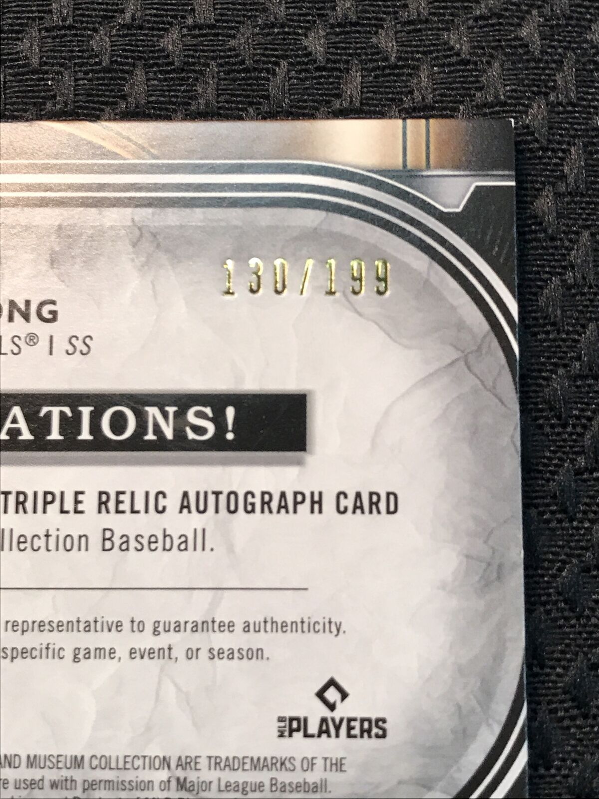 2021 Topps Museum Collection Relic Auto /199 SPTRA-PD Paul DeJong Cardinals