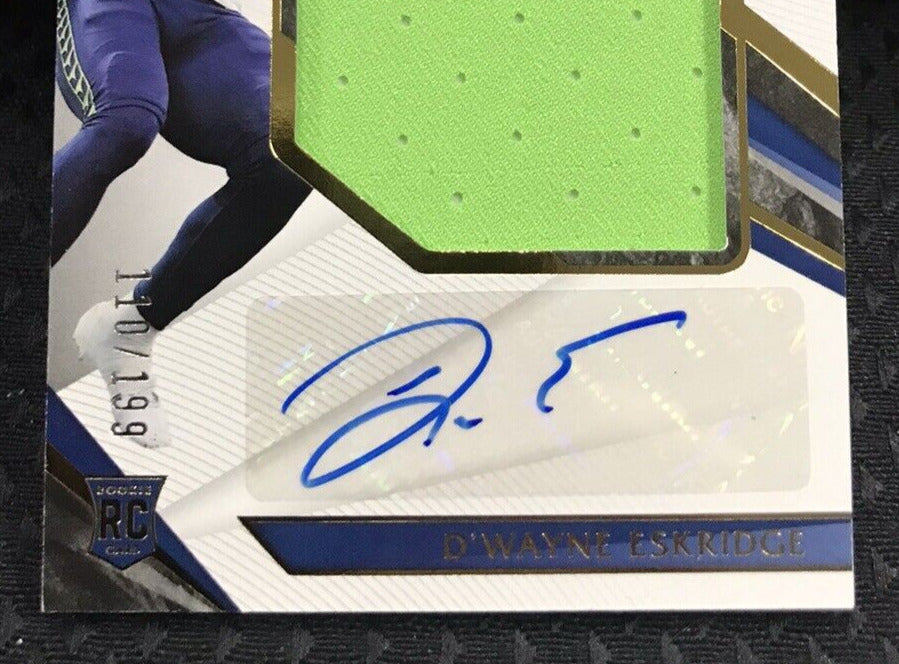 2021 Limited Rookie Patch Auto Dwayne Eskridge #/99 Seahawks