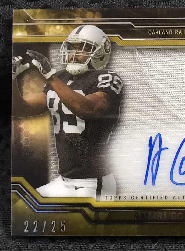2015 Topps Strata Amari Cooper RC Two Color Patch Auto /25 Mint!