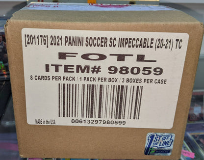 2021 Panini Impeccable Soccer EPL FOTL 3-Box Case SILVER or GOLD BAR Item #98059