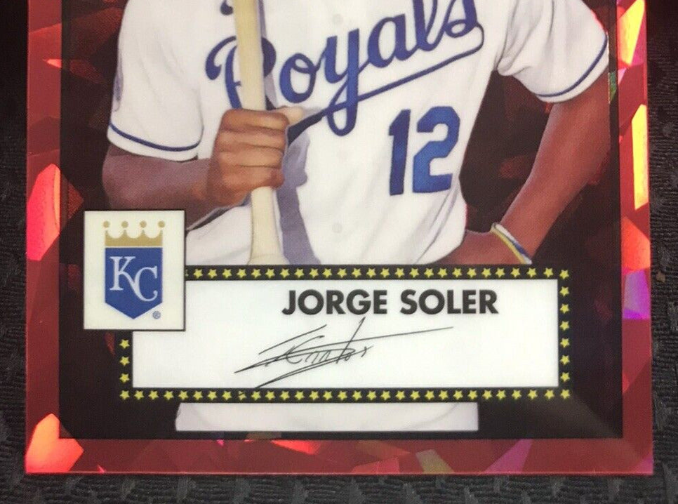 2021 Topps Chrome Platinum Anniversary Jorge Soler Red Atomic #’d /100