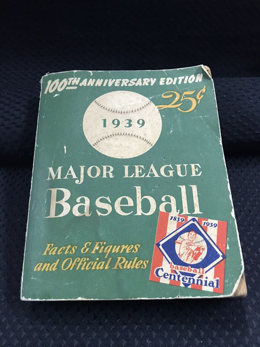 1939 Major League Baseball Facts & Figures vintage book! 100 Year Anniversary!