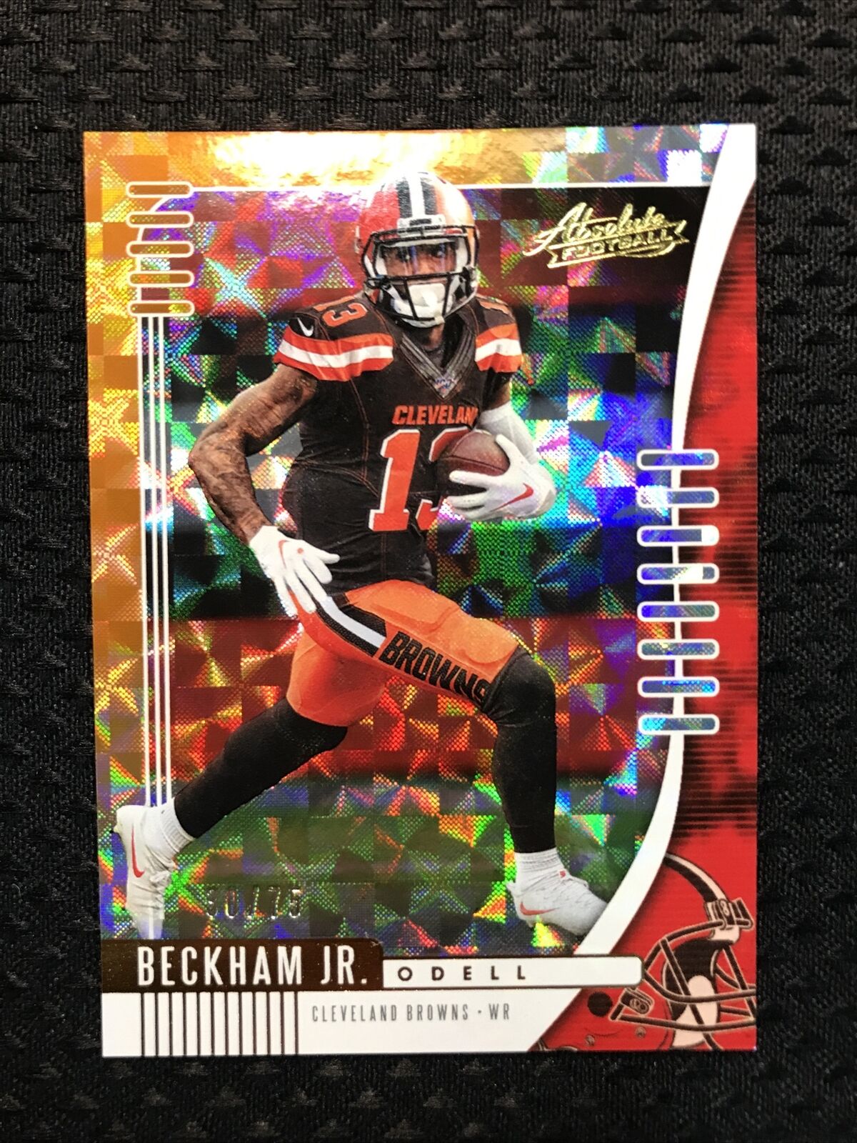 2019 Absolute Football #20 Odell Beckham Jr. Orange Mosaic /75 SP! Parallel **