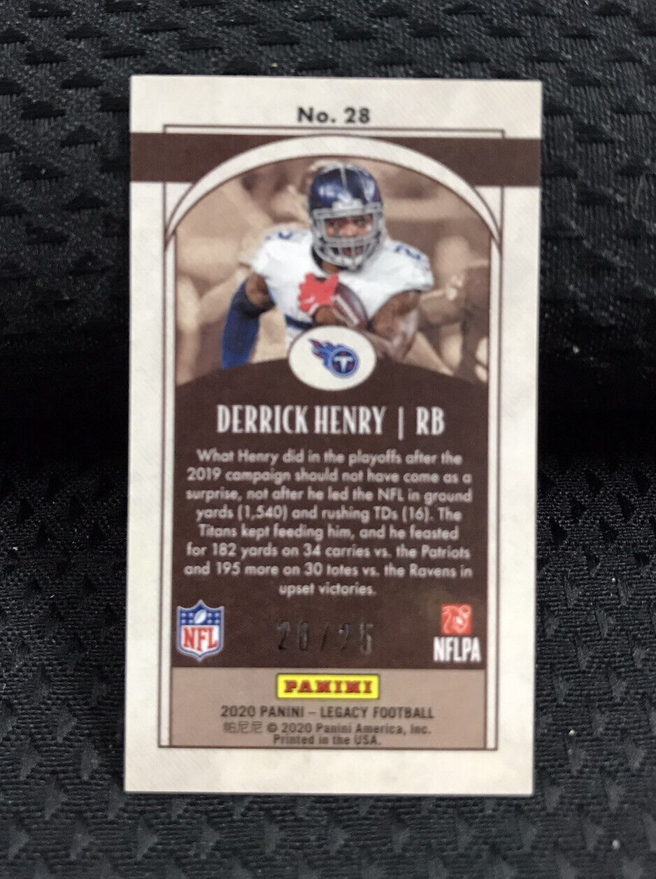 DERRICK HENRY 2020 PANINI LEGACY MINI SSP GOLD #/25! Rare! Titans! 🔥
