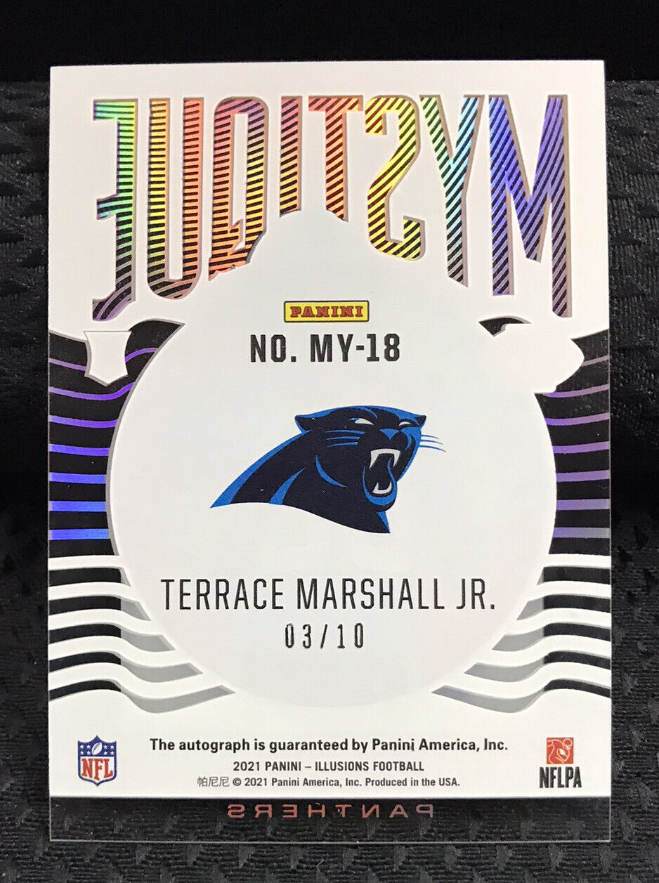 2021 Panini Illusions TERRACE MARSHALL JR MYSTIQUE AUTO #/10 PANTHERS RC SSP🔥