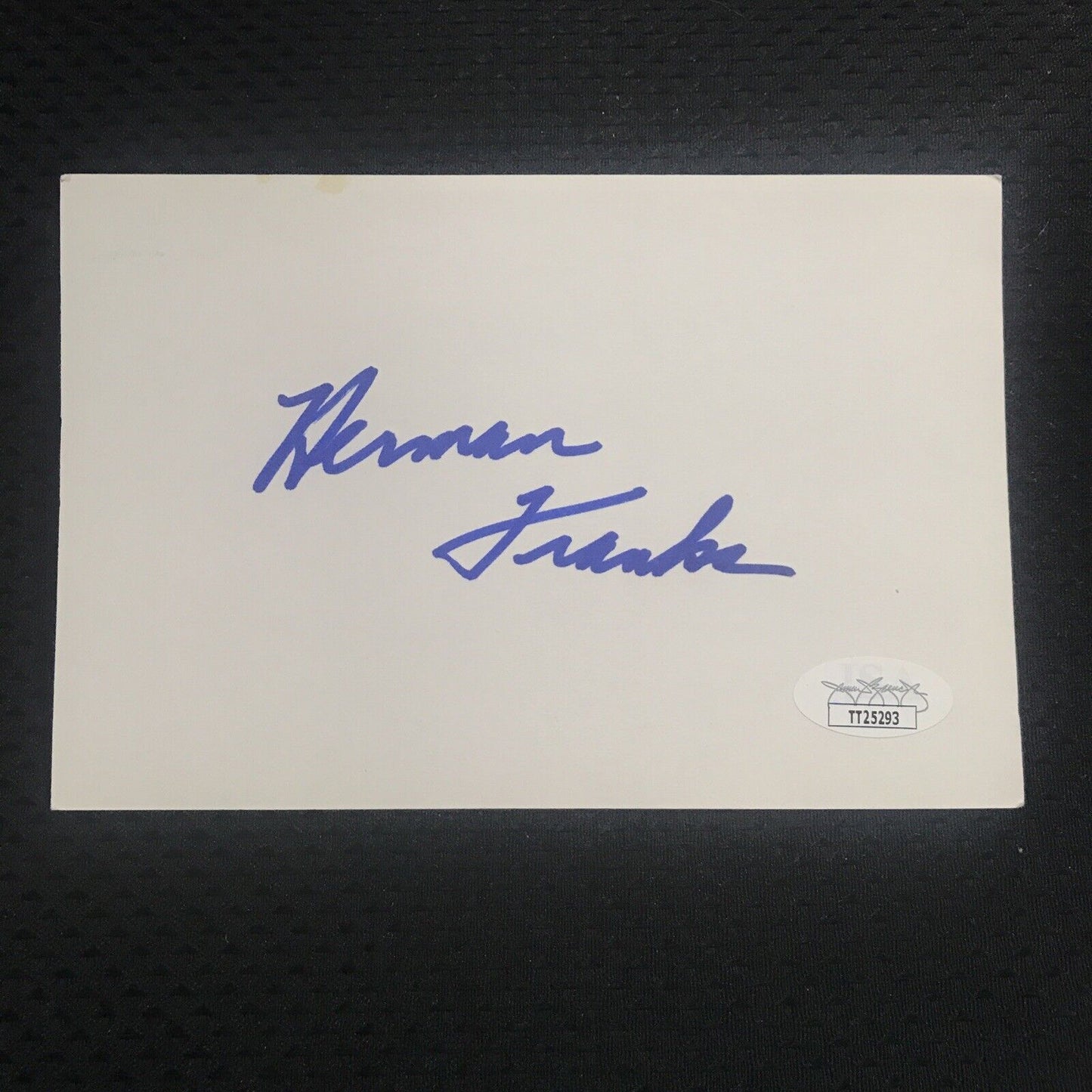 Herman Franks Signed 3x5 Index Card Brooklyn Dodgers JSA Authentic COA 🔥