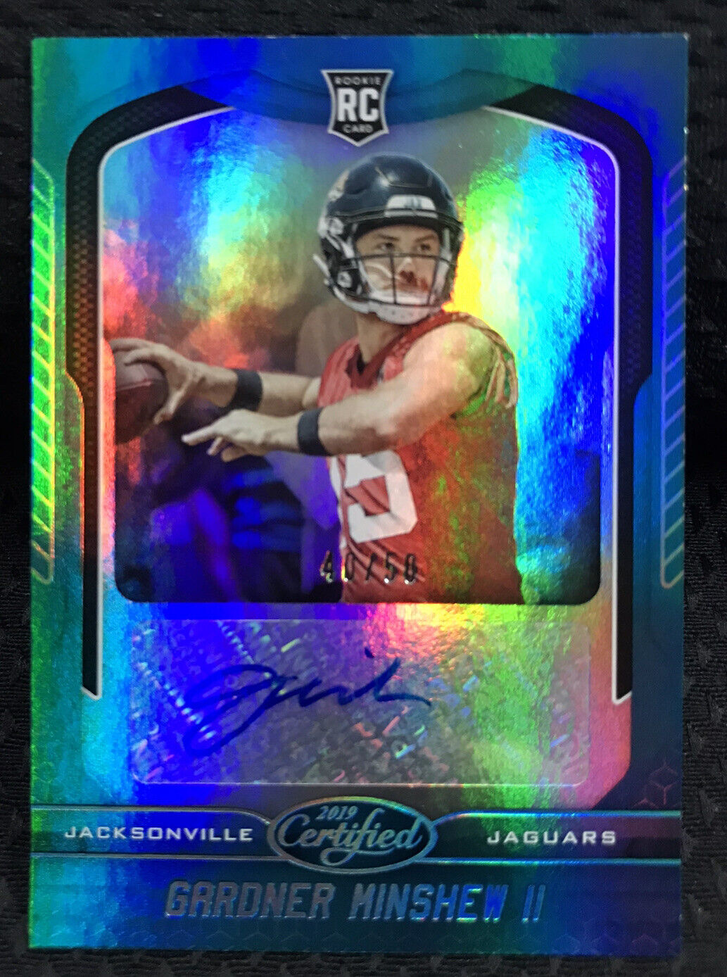 2019 CERTIFIED MIRROR TEAL GARDNER MINSHEW AUTOGRAPH RC 40/50 - JAGS/EAGLES SP