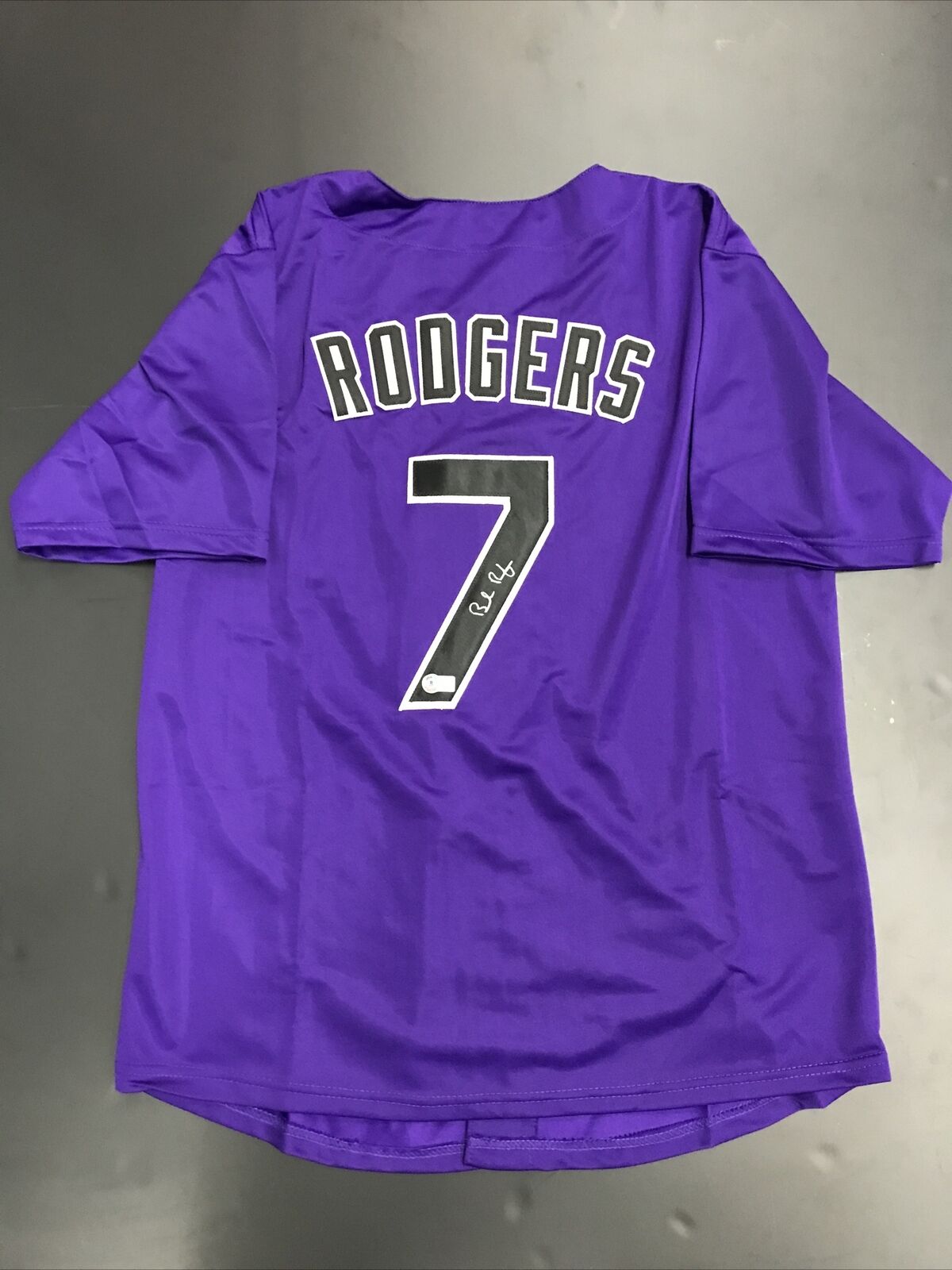 Brendan Rodgers Signed Jersey Colorado Rockies Home Autographed