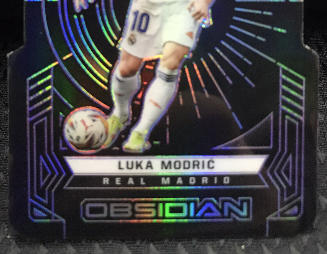 2021-22 Obsidian Soccer Equinox Luka Modric Purple Electric Etch /60 #30