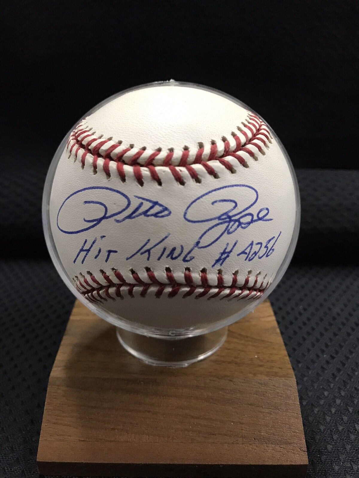 PETE ROSE autographed signed OML Baseball w/JSA COA INSCRIBED “HIT KIN –  Boxseat