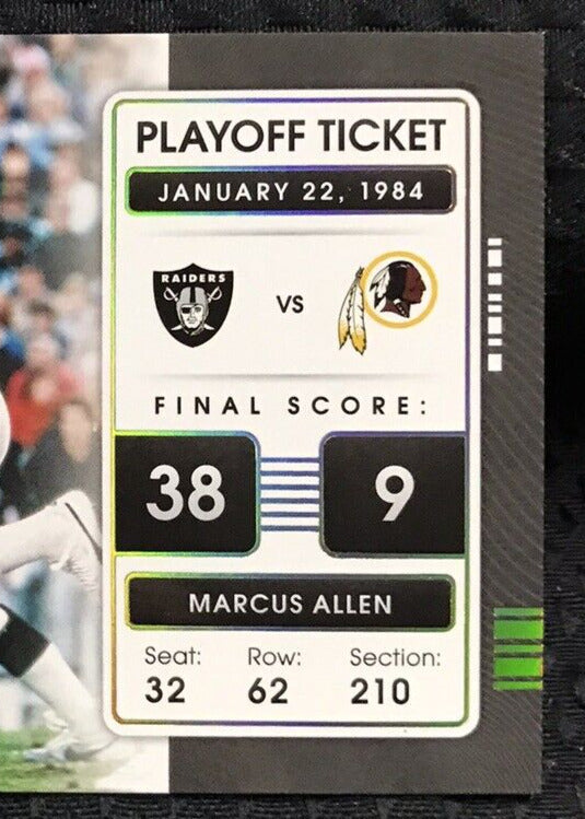 2021 Panini Contenders Marcus Allen Playoff Ticket Gold 22/25 Raiders USC