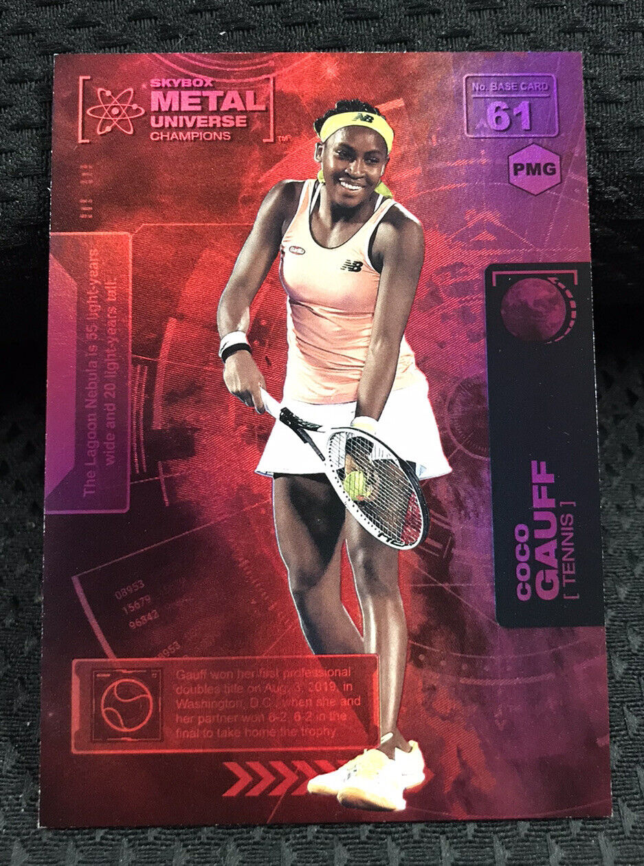 2021 Upper Deck Skybox Metal Universe Champions Coco Gauff Red SP /150 PMG #61