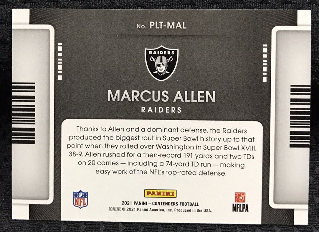 2021 Panini Contenders Marcus Allen Playoff Ticket Gold 22/25 Raiders USC