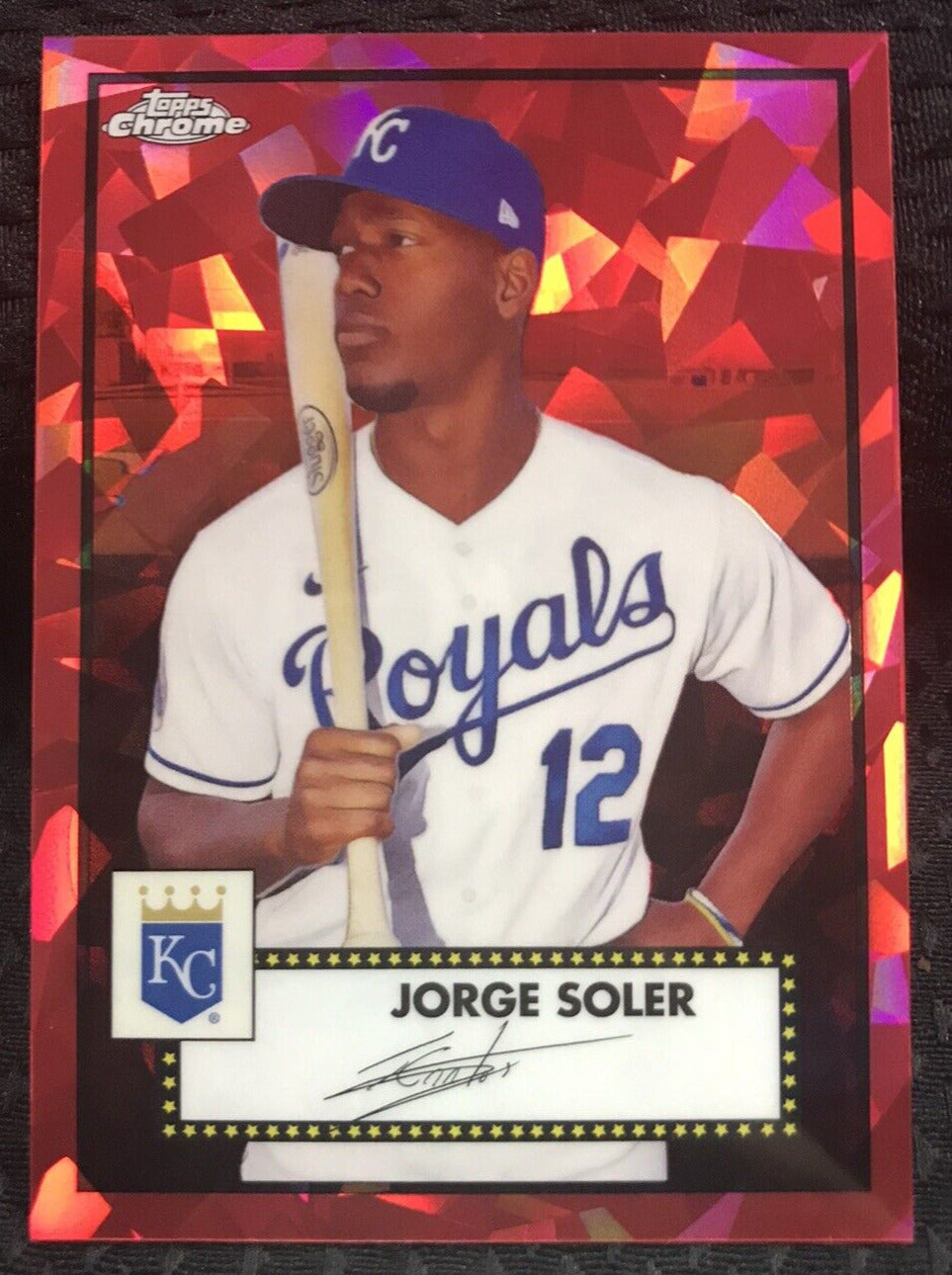 2021 Topps Chrome Platinum Anniversary Jorge Soler Red Atomic #’d /100