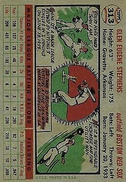 1956 Topps #313 Gene Stephens - NM