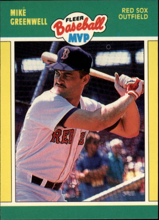 1989 Fleer Baseball MVP's #16 Mike Greenwell - NrMt+