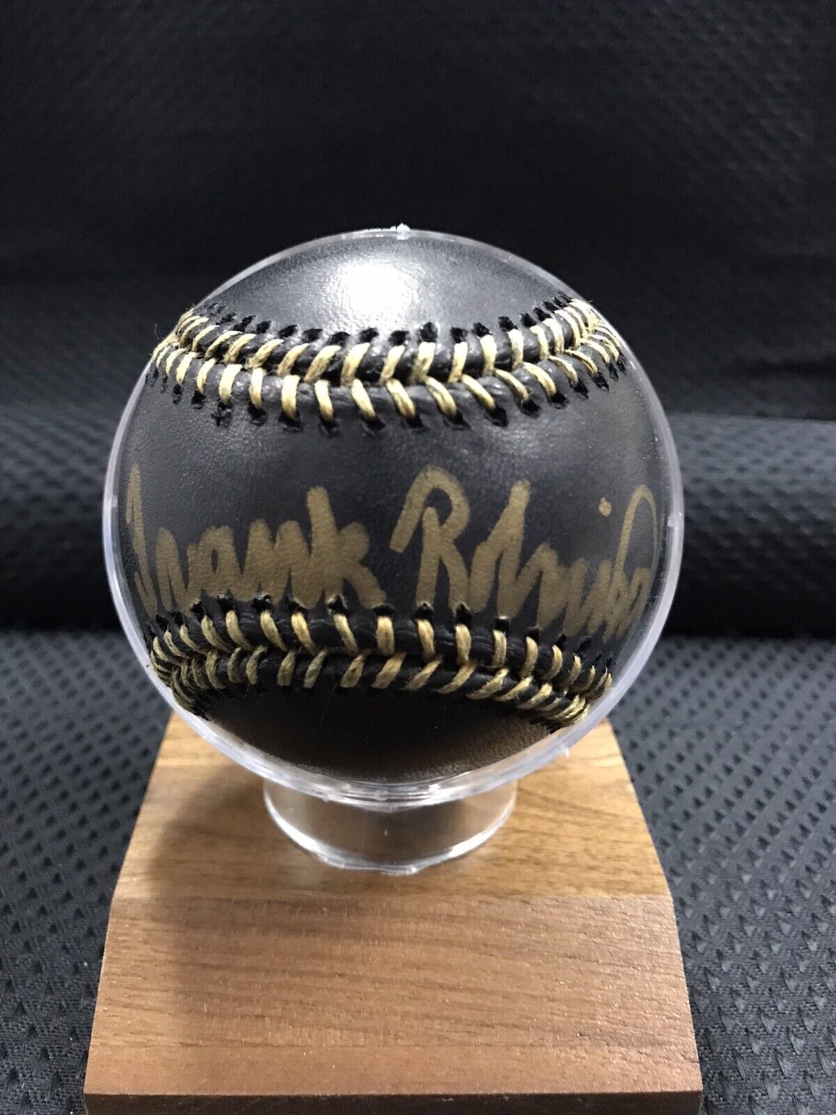 Frank Robinson Signed GOLD INK Autograph Baseball Inscribed HOF 82 JSA COA