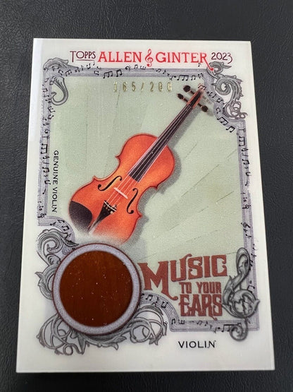 2023 Topps Allen & Ginter Music To Your Ears Violin Relic Memorabilia #165/200 J