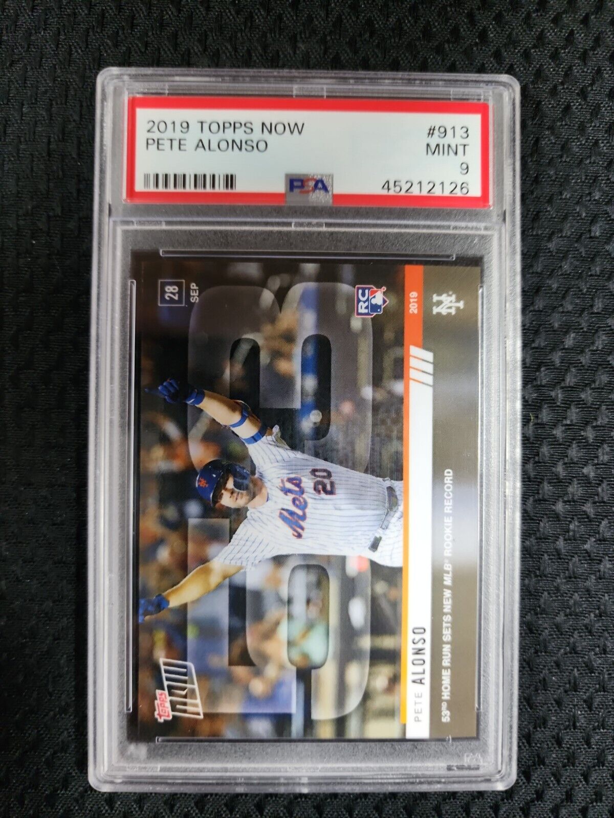 2019 Topps Now #913 Pete Alonso PSA 10 Gem Mint RC Rookie Card