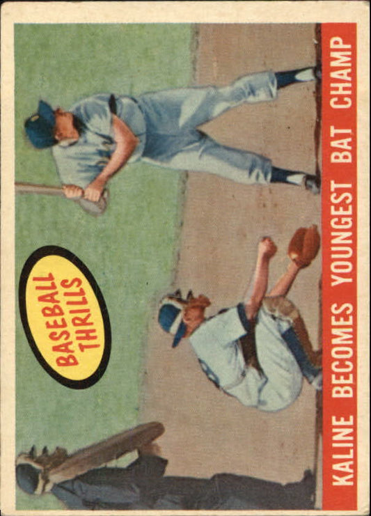 1959 Topps #463 Al Kaline BT Bat Champ - Vg+