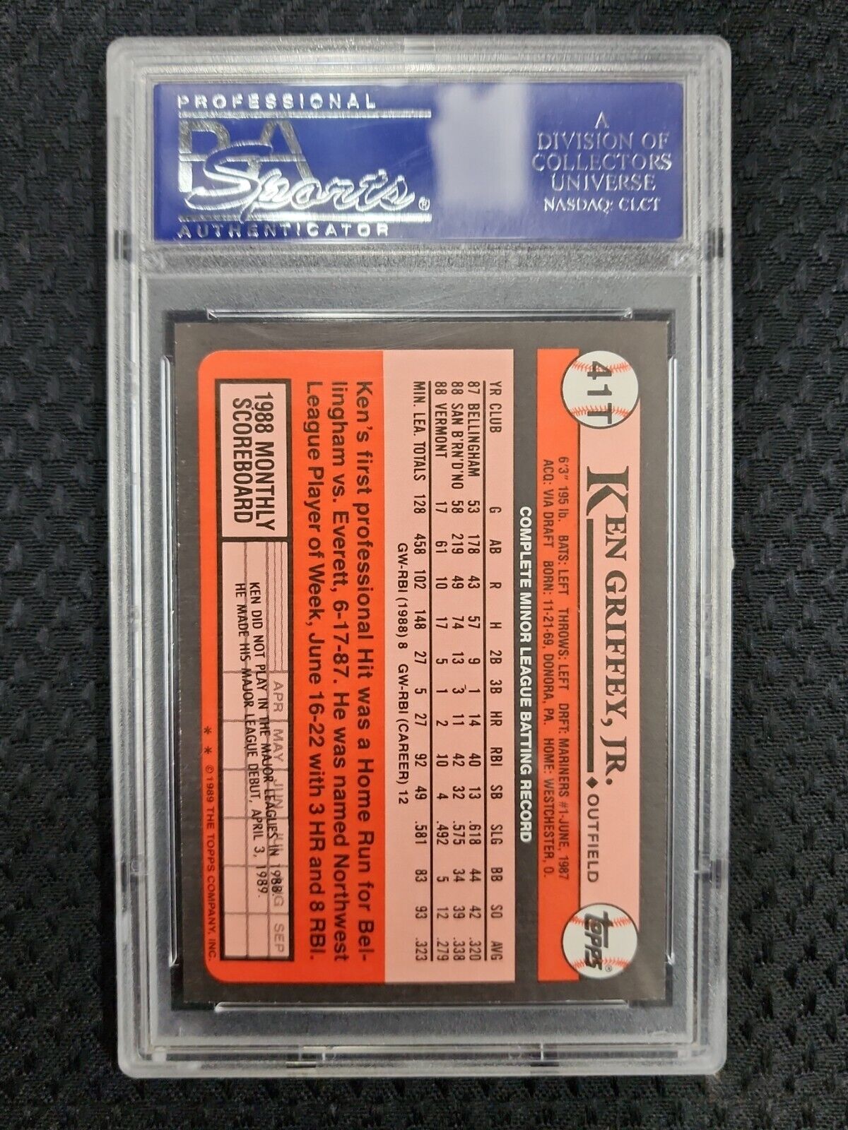 1989 Topps Traded #41T Ken Griffey Jr. Rookie Card - PSA 10 Gem Mint