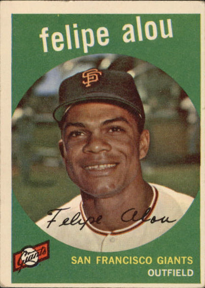 1959 Topps #102 Felipe Alou RC - Vg+