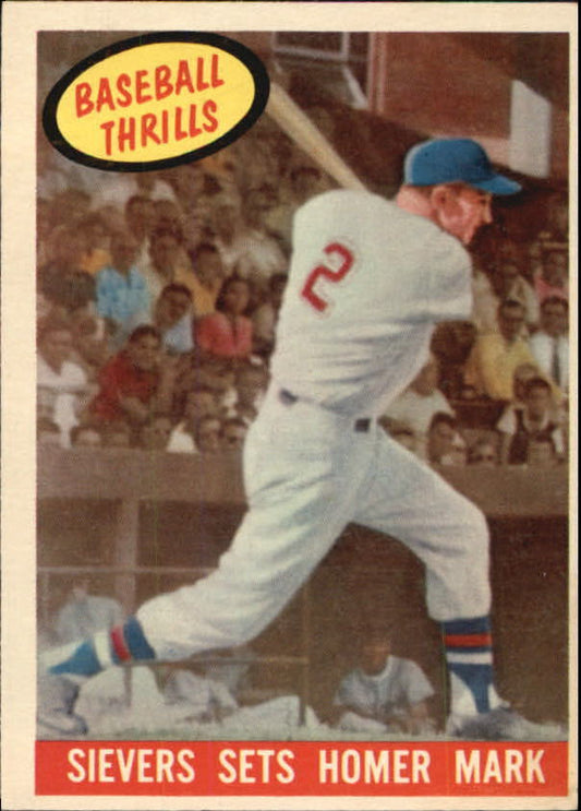 1959 Topps #465 Roy Sievers BT Homer Mark - NM