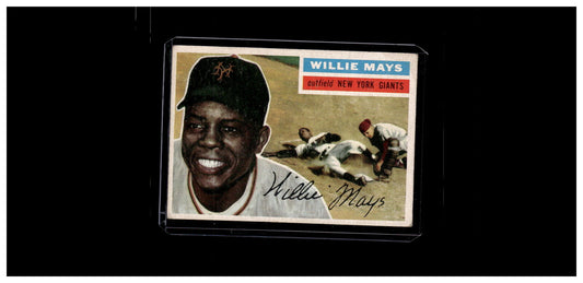 1956 Topps #130a Willie Mays Gray Back HOF 500 hr run club New York giants