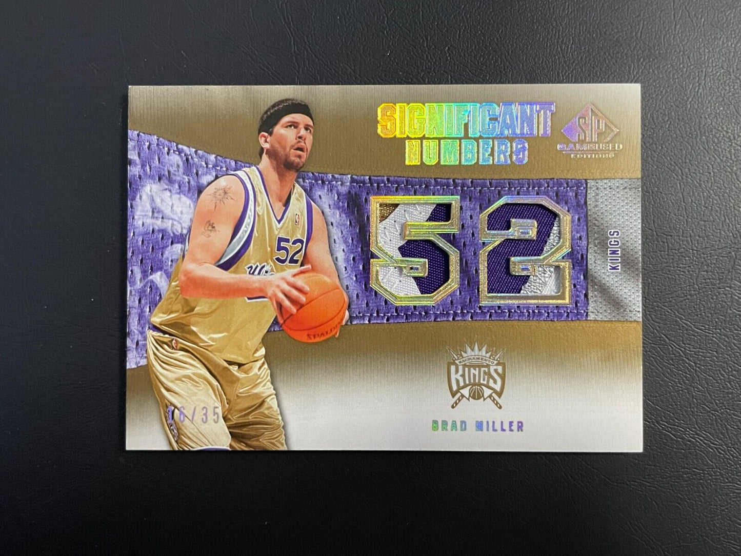 2007/08 UPD Significant Numbers Brad Miller /35 Game Used Patch #52
