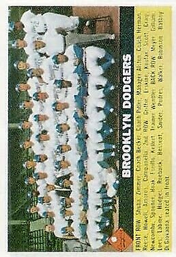 1956 Topps #166 Brooklyn Dodgers TC - Vg+