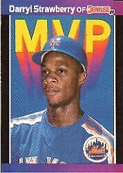1989 Donruss Bonus MVP's #BC6 Darryl Strawberry - NM