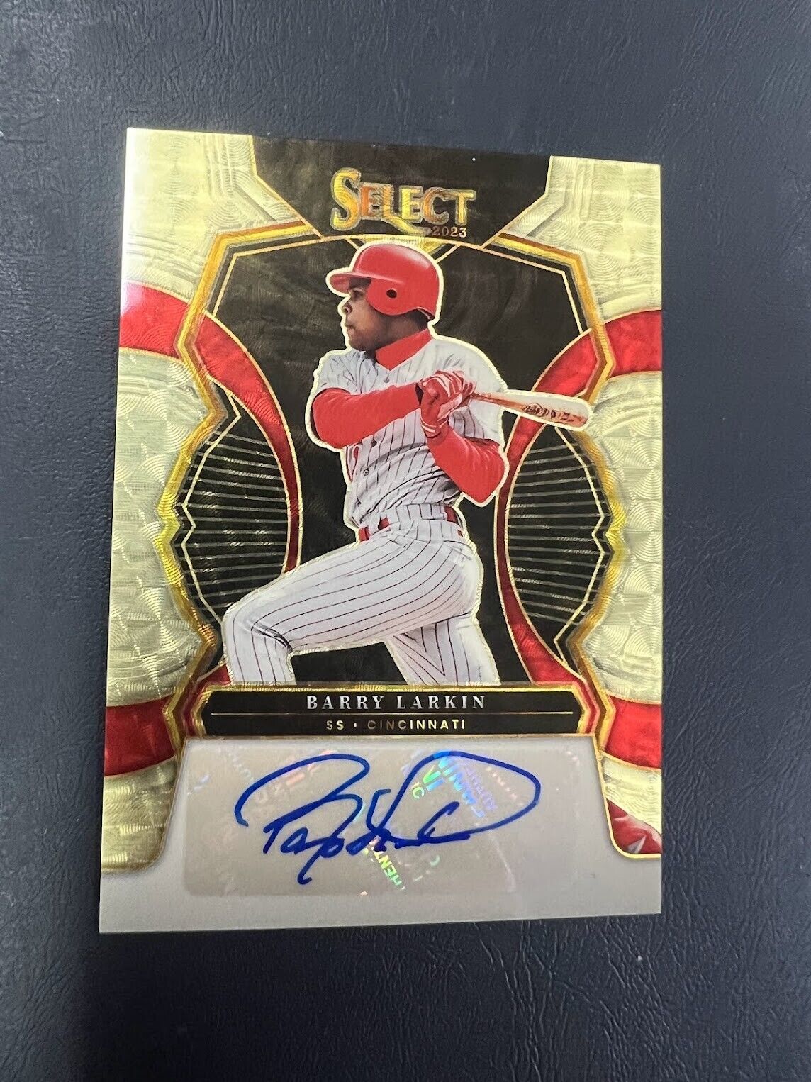 BARRY LARKIN 2023 PANINI SELECT GOLD VINYL 12 TIME ALL STAR PRIZM AUTO #1/1 J