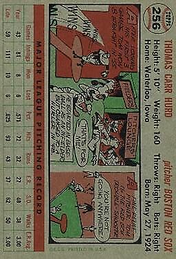 1956 Topps #256 Tom Hurd - NM