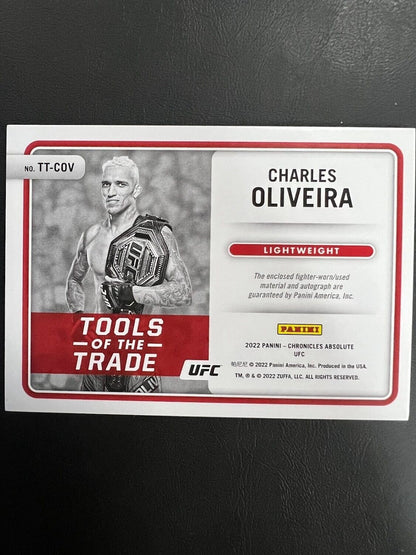 2022 Panini Chronicles UFC Absolute Tools Of The Trade Patch Auto Oliveira /99 J