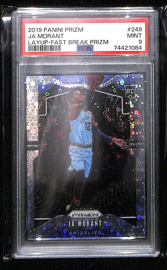2019 Prizm Ja Morant Fast Break rookie Layup variation PSA 9 grizzlies #294