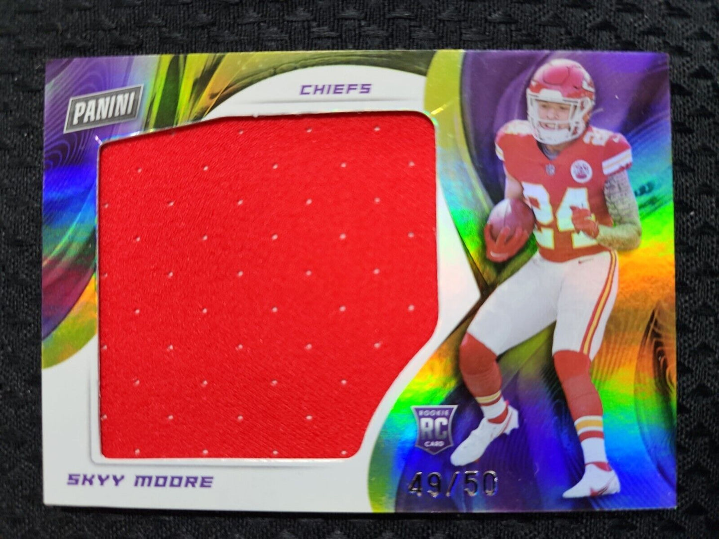 SKYY MOORE 2022 PANINI PLAYER OF THE DAY JUMBO JERSEY /50 RC CHIEFS ROOKIE