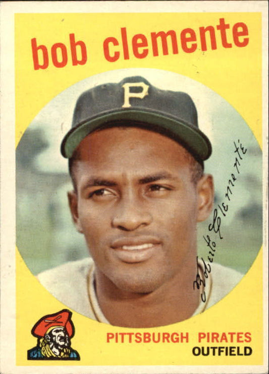 1959 Topps #478 Roberto Clemente UER The words the best run together - Vg+