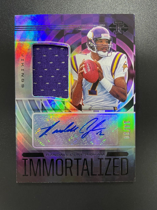 2020 Illusions Immortalized Jersey /30 Randall Cunningham Auto