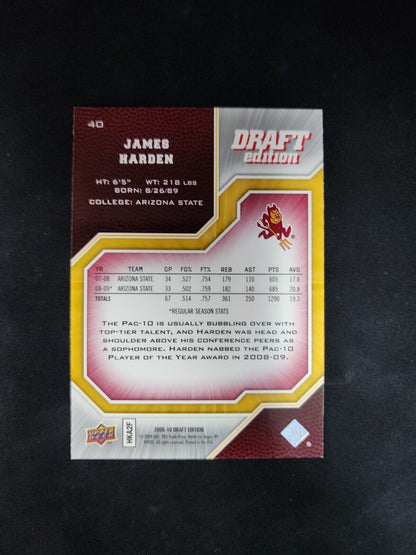 2009-10 Upper Deck Draft Edition - #40 James Harden RC 76ers