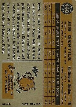 1960 Topps #448 Jim Gentile RC - Ex+