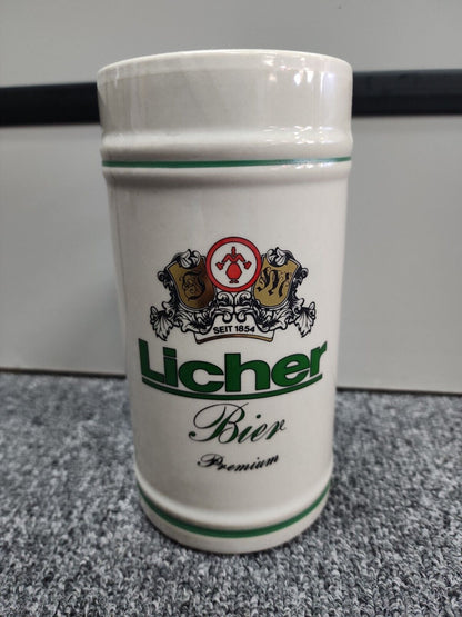 Huge Vintage 1981 Giant Rastal 1 Liter Beer Stein Mug Licher Bier Premium 7 1/2"