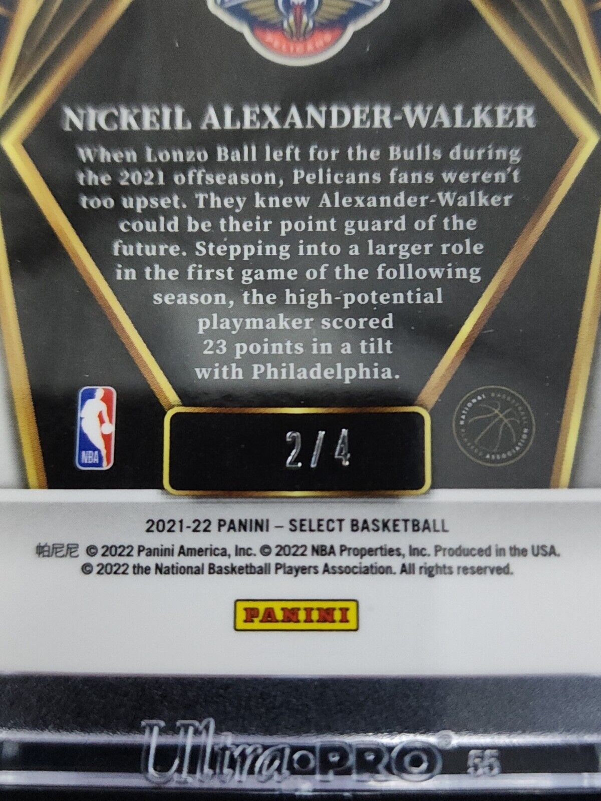 2021-22 Panini Select Basketball Nickeil Alexander Walker Pink  2/4!