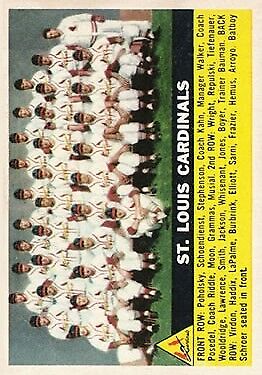 1956 Topps #134 St. Louis Cardinals TC - Vg+