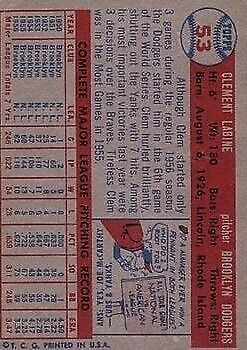 1957 Topps #53 Clem Labine - NM