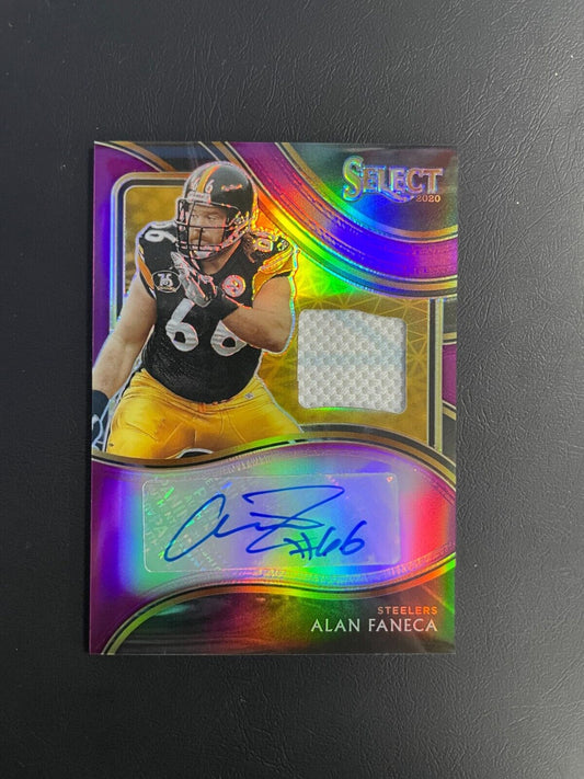 2020 Panini Select Alan Faneca Pink Prizm Auto & Patch /49