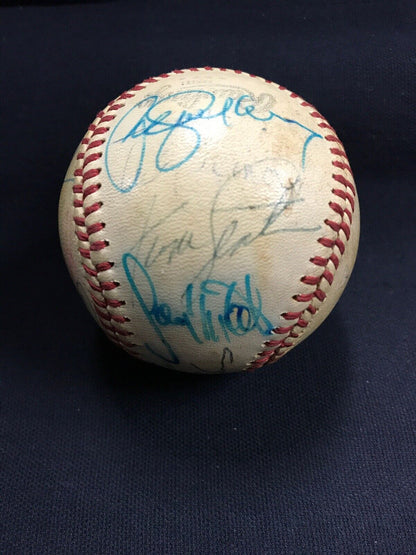 1983 MLB HOF & Stars Multi Signed Baseball Sandberg RC Dawson Jenkins + JSA COA