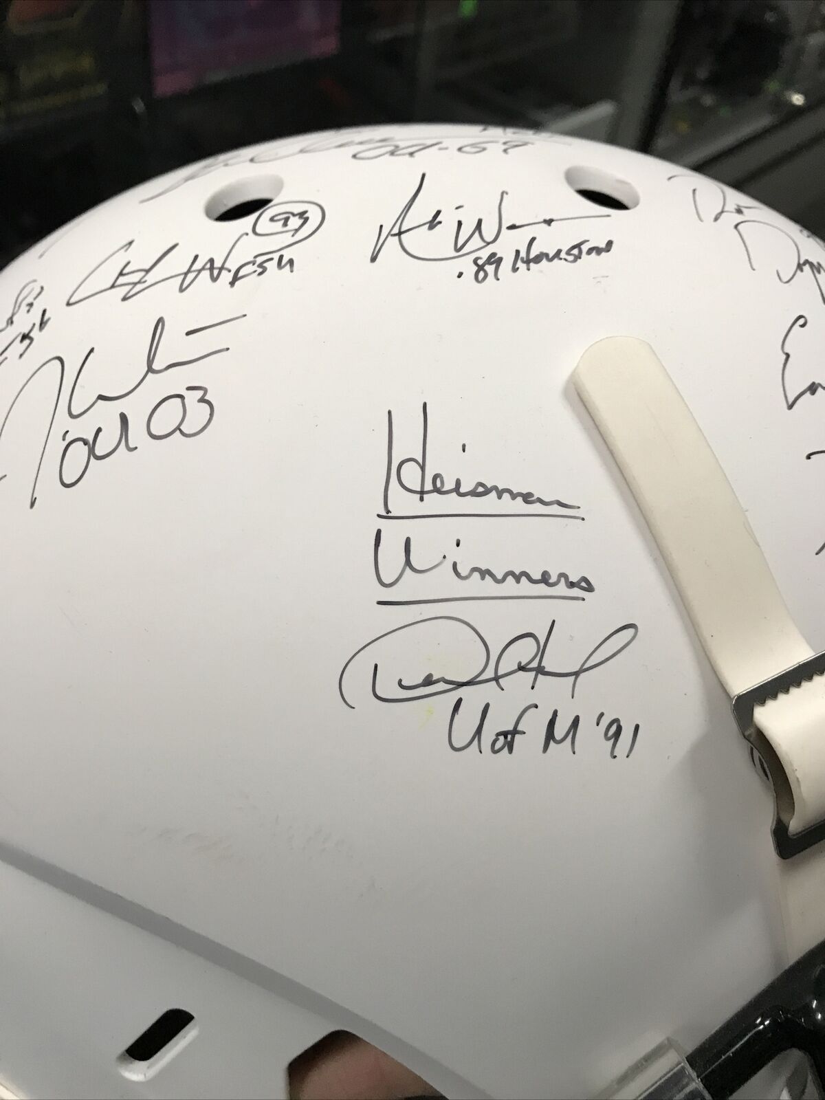 Heisman Trophy Autographed Multi Signed Full-Size Schutt Helmet 24 Sigs. C.O.A